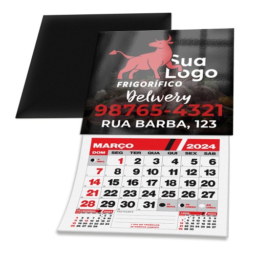 500 calendários 2026 ímãs de geladeira