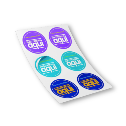 Adesivos em pequenos formatos com recorte - 1 M²