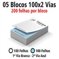 5 Blocos e talões com 200 folhas e 2 vias