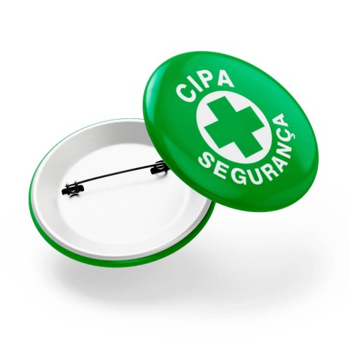 10 Bottons personalizados com alfinete modelo redondo 35mm