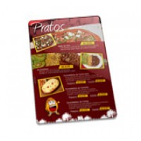 8 cardápio personalizado em PVC 50mm 4x4