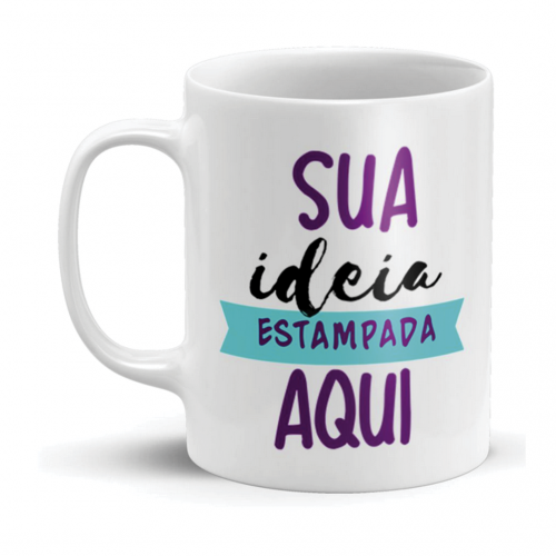 1 caneca de cerêmica 325ml branca 4x0