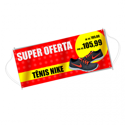 1 faixa em lona 1.20x70 cm 4x0